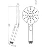 Душевая лейка LEMARK LM8122BL, 120 мм