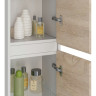 Пенал LEMARK COMBI 35 см подвесной/напольный, 2-х дверный, открывание лево/право, фасад Дуб кантри, корпус белый LM03C35P-dub