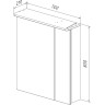Шкаф зеркальный LEMARK ZENON 70х80 см 2-х дверный, с козырьком-подсветкой, с розеткой, белый глянец LM70ZS-Z